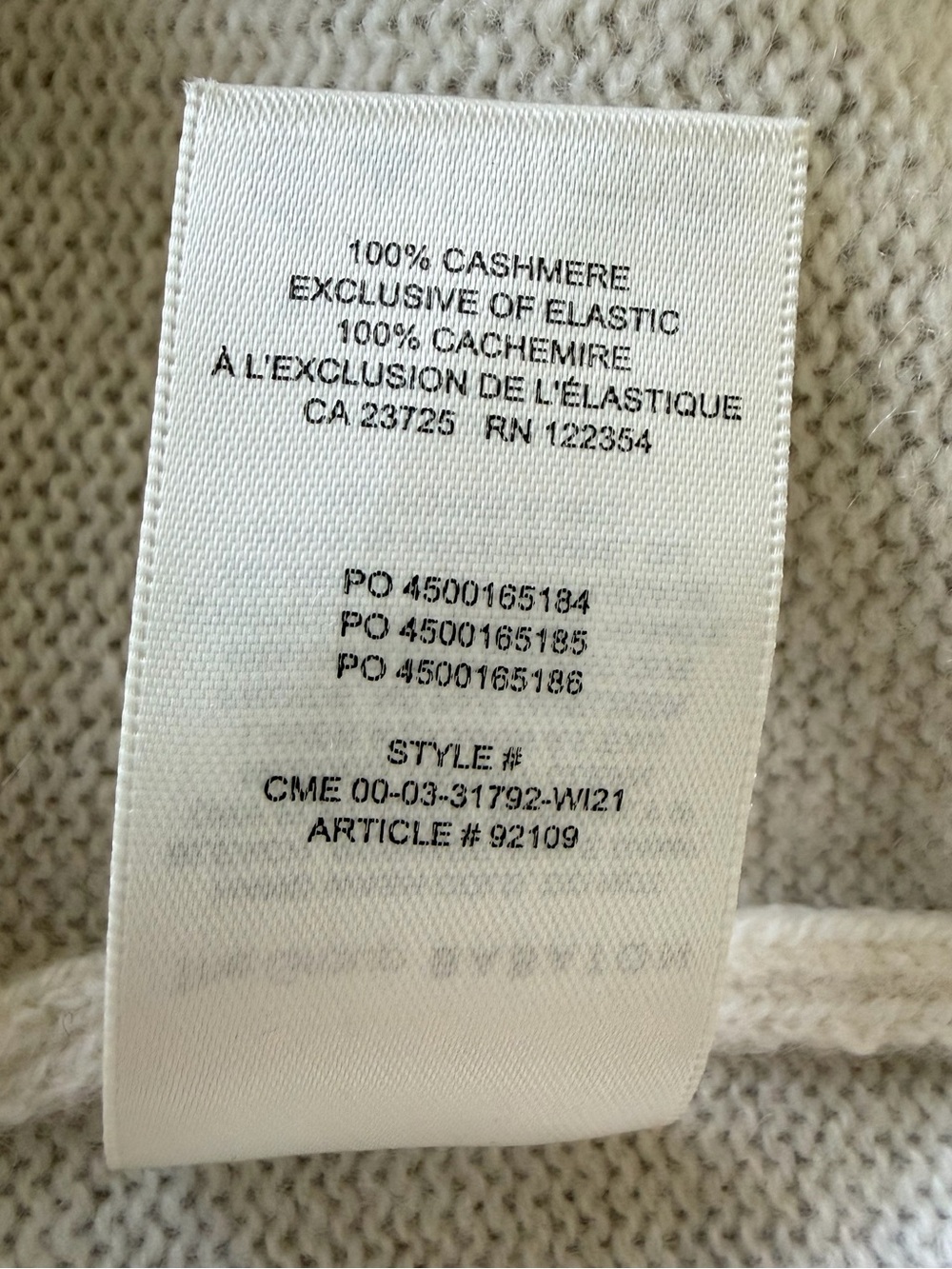 Babaton 100% Cashmere Luxe Crewneck Sweater Birch M - Picture 11 of 12